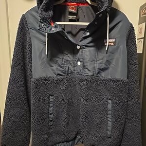 Women’s Gerry Pullover Fleece Hooded Softshell Jacket Sweater Medium Med M EUC